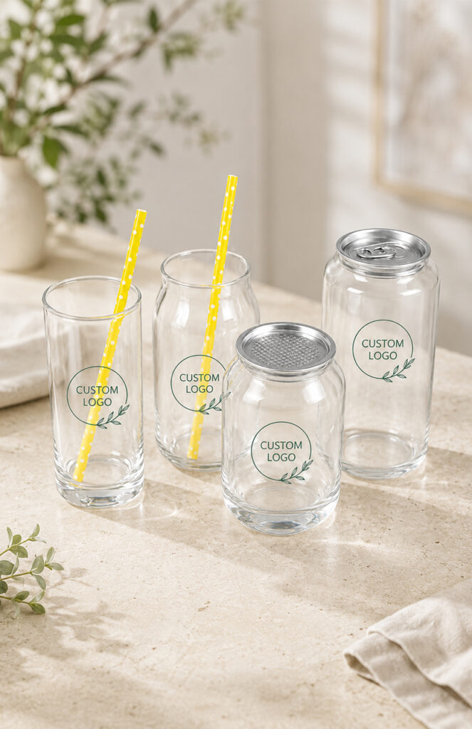 Clear plastic drink cups for fast food restaurant takeaway service