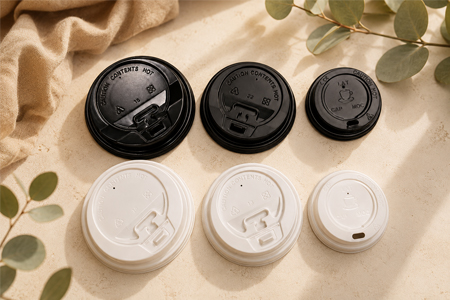 Coffee cup and lid set for to-go beverage service