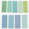 Colored Paper Straws with Individual Wrapping for Drinks
