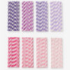Colored Paper Straws with Individual Wrapping for Drinks