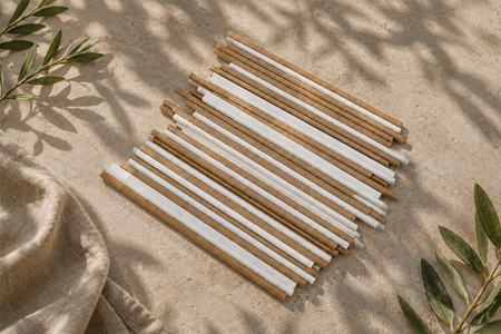 Colored paper straws for private-label beverage programs