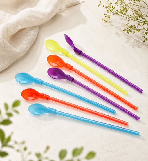 Colored plastic straws for catering supply companies