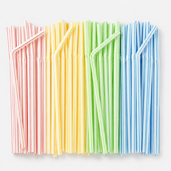 Colorful Flexible Plastic Drinking Straws for Cold Drinks