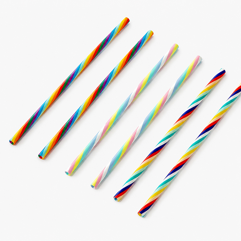 Colorful Printed Plastic Straws for Cold Drinks