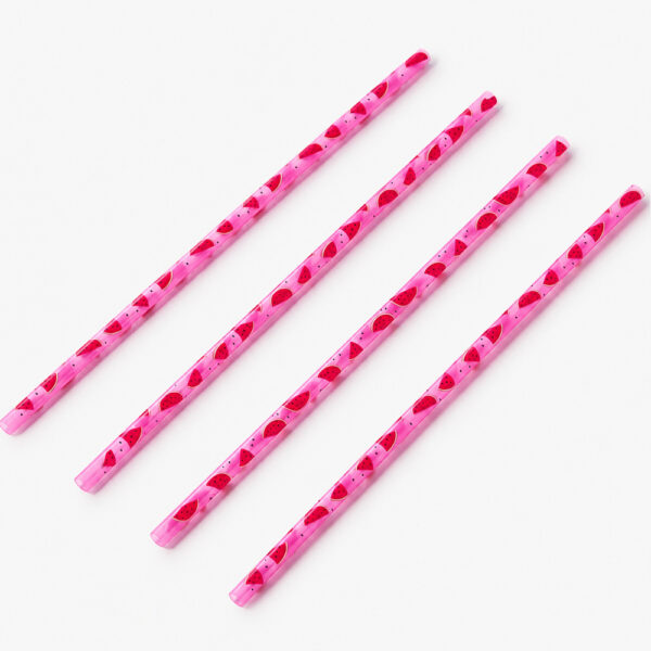 Colorful Printed Plastic Straws for Cold Drinks 03 Colorful Printed Plastic Straws for Cold Drinks