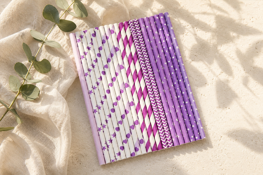 Commercial paper straw supplier product assortment