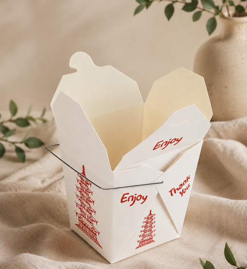 Recyclable paper food container for dry food applications
