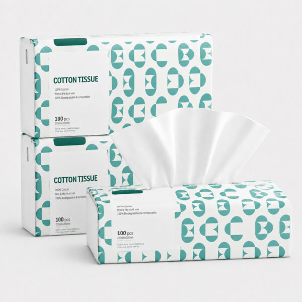 Bamboo Lotion Facial Tissue Soft Pack, 100 Sheets