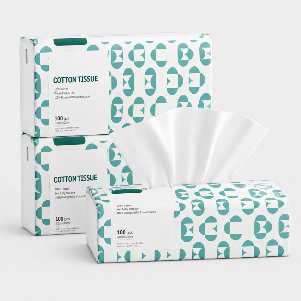 Bamboo Lotion Facial Tissue Soft Pack, 100 Sheets