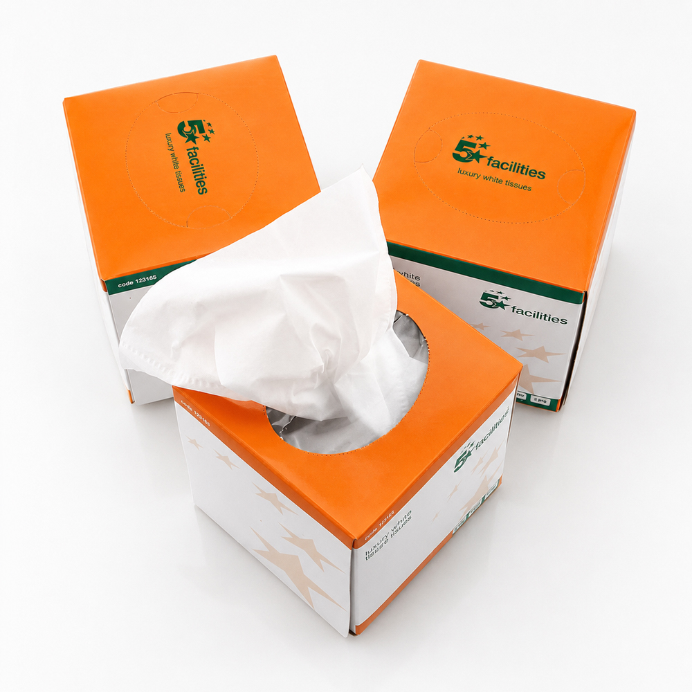 Cube Facial Tissue Box for Private Label Supply