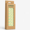 Custom Striped Paper Drinking Straws for Foodservice Custom Striped Paper Drinking Straws for Foodservice
