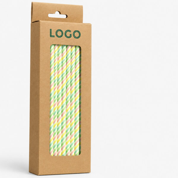Custom Striped Paper Drinking Straws for Foodservice Custom Striped Paper Drinking Straws for Foodservice