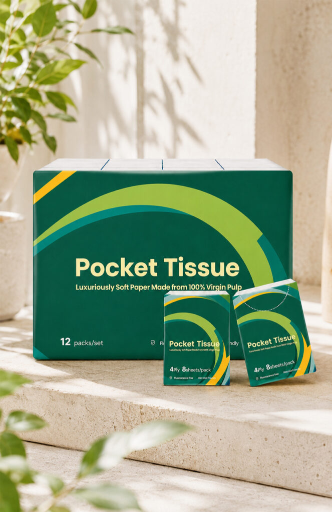 Custom branded pocket tissues for promotional campaigns
