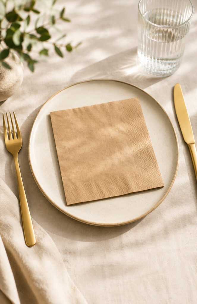 Custom color paper napkins for distributor programs