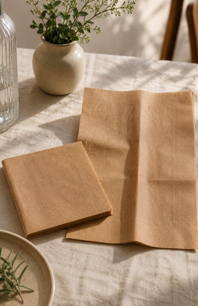 Custom color paper napkins for distributor programs
