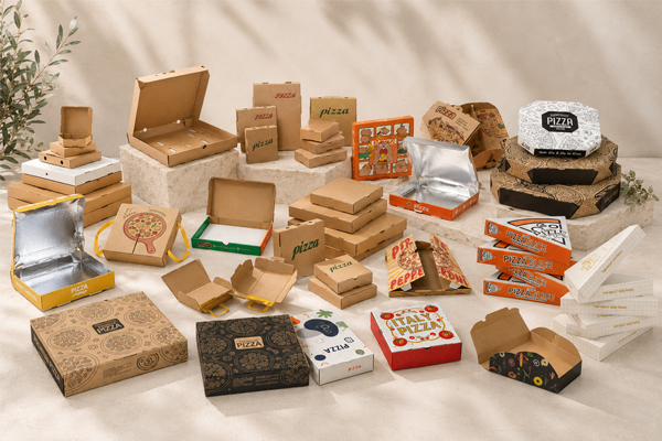 Custom printed corrugated pizza boxes for private label