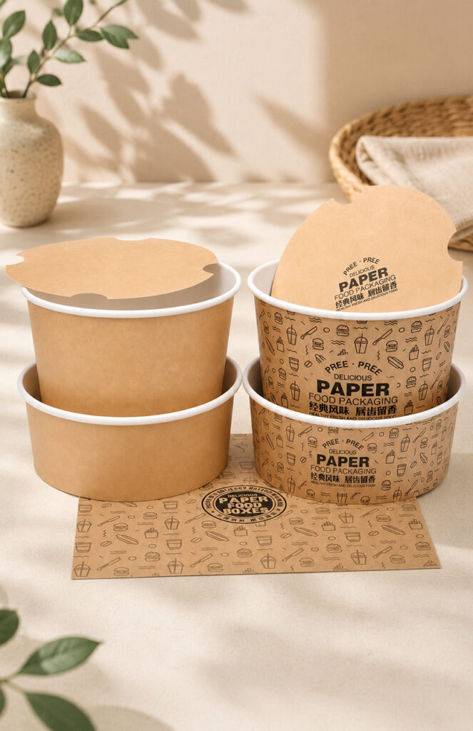 Custom printed paper buckets for private-label packaging