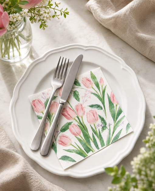 Custom printed paper napkins for restaurant branding