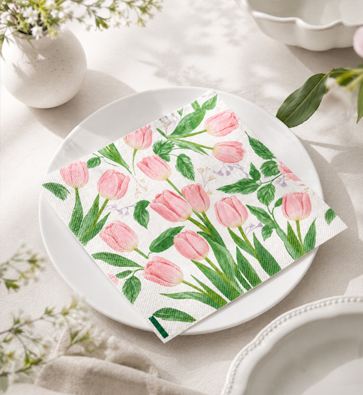 Custom printed paper napkins for restaurant branding