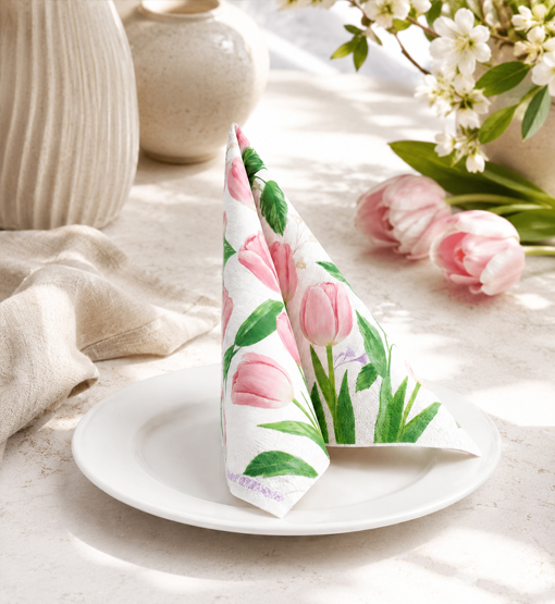Custom printed paper napkins for restaurant branding