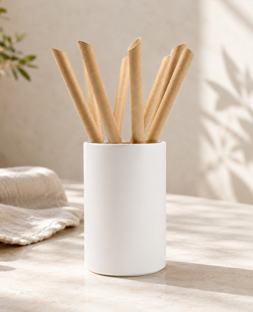 Decorative paper straws for catering and branded events