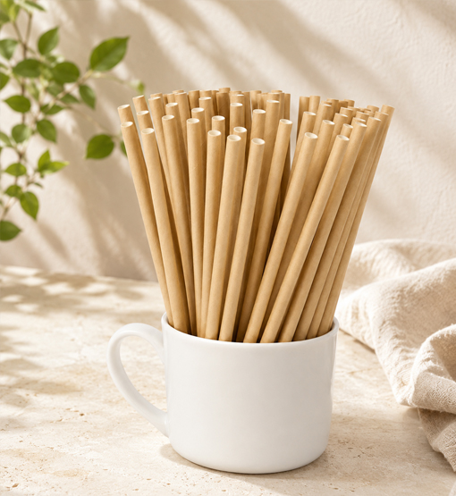 Decorative paper straws for catering and branded events
