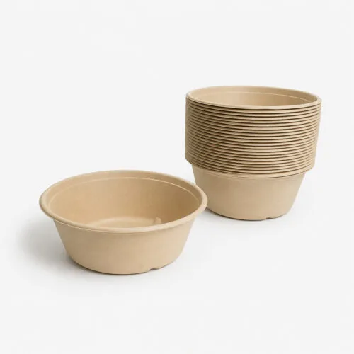 Deep Bamboo Fiber Noodle Bowl with Lid Options