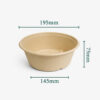 Deep Bamboo Fiber Noodle Bowl with Lid Options Deep Bamboo Fiber Noodle Bowl with Lid Options