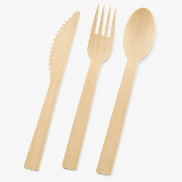 Disposable Bamboo Cutlery Set for Catering & Takeaway