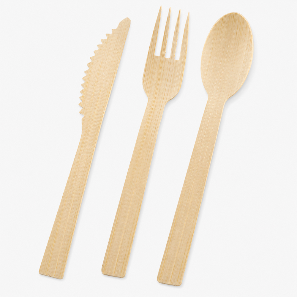 Disposable Bamboo Cutlery Set for Catering & Takeaway