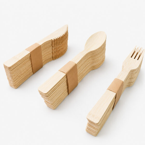 Disposable Bamboo Cutlery Set for Foodservice Supply Disposable Bamboo Cutlery Set for Foodservice Supply