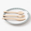 Disposable Bamboo Cutlery Set with Fork, Spoon, Knife Disposable Bamboo Cutlery Set with Fork, Spoon, Knife