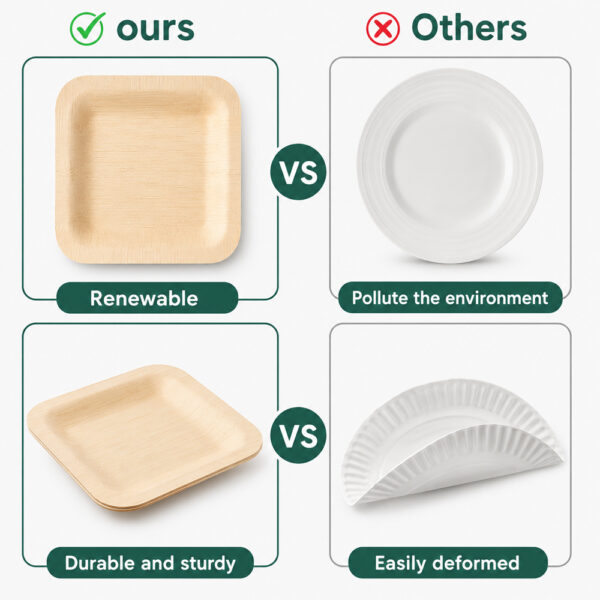 Disposable Bamboo Plate for Catering Service Disposable Bamboo Plate for Catering Service