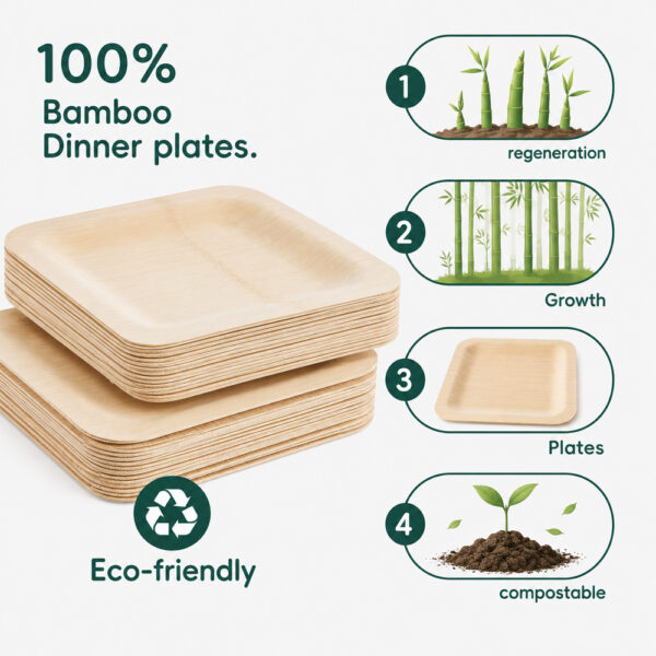 Disposable Bamboo Plate for Catering Service Disposable Bamboo Plate for Catering Service