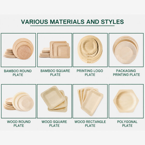Disposable Bamboo Plates for Catering Service