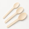Disposable Bamboo-Style Spoons for Dessert Service Disposable Bamboo-Style Spoons for Dessert Service