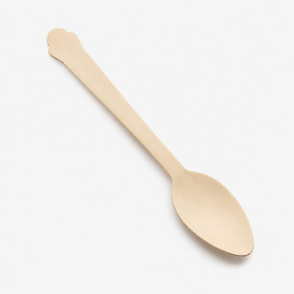 Disposable Bamboo-Style Spoons for Dessert Service Disposable Bamboo-Style Spoons for Dessert Service