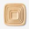 Disposable Bamboo-Style Square Plates for Catering