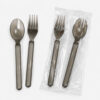 Disposable Cutlery Set with Smoky Plastic Look Disposable Cutlery Set with Smoky Plastic Look