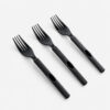 Disposable Forks with Textured Black Handle Disposable Forks with Textured Black Handle