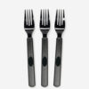 Disposable Forks with Textured Black Handle Disposable Forks with Textured Black Handle