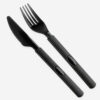 Disposable Forks with Textured Black Handle Disposable Forks with Textured Black Handle