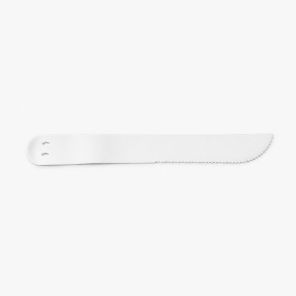 Disposable Plastic-Look Serrated Knife with Smiley Handle