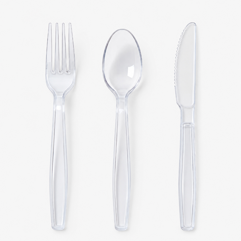 Disposable Plastic-Style Cutlery Set for Catering