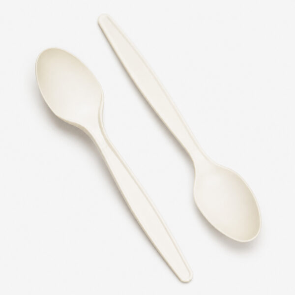 Disposable Spoon with White Plastic Appearance Disposable Spoon with White Plastic Appearance