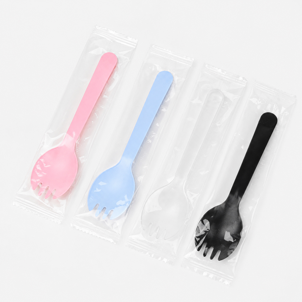 Disposable Spork with Individual Wrap Option
