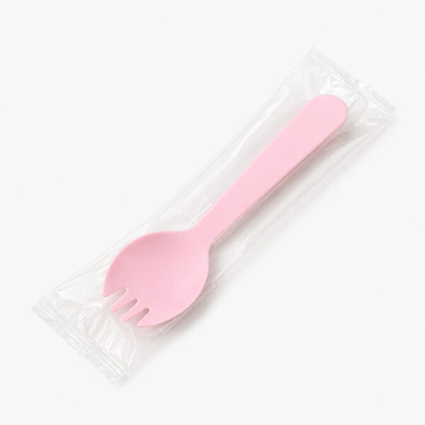 Disposable Spork with Individual Wrapper for Foodservice Disposable Spork with Individual Wrapper for Foodservice