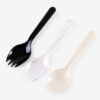 Disposable Spork with Plastic-Style Finish