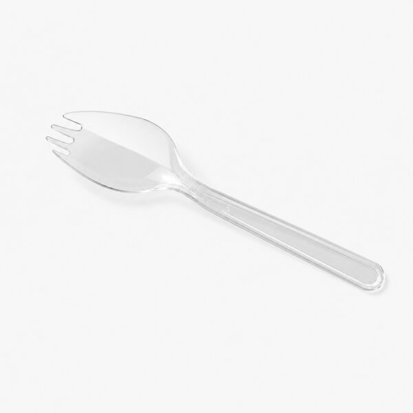 Disposable Spork with Plastic-Style Finish