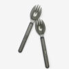 Disposable Spork with Smoke Black Plastic Look Disposable Spork with Smoke Black Plastic Look